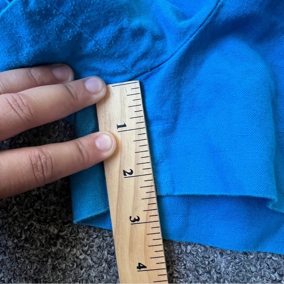 J. Crew Factory Linen Blend Blue Shorts Size 8 - Picture 3 of 8